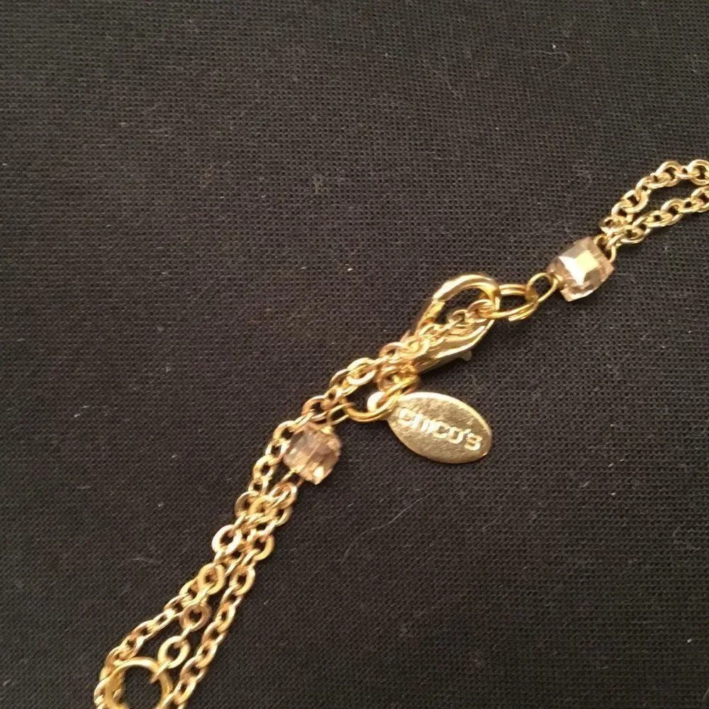 Chico’s Brand Goldtone and Acrylic Crystals Necklace